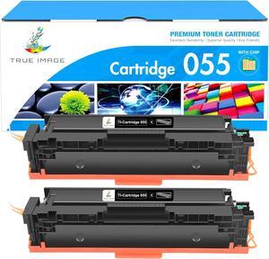 TRUE IMAGE Compatible 055 055H Black Toner Cartridge Replacement for Canon 055 055H Toner for Canon Color ImageCLASS MF743Cdw MF741Cdw MF746Cdw MF745Cdw LBP664Cdw Printer Ink (Black, 2-Pack)