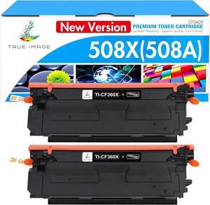 508X 508A CF360X CF360A M553: Toner Cartridges High Yield Compatible Replacement  508X 508A 508 CF360X CF360A Black New Version for Enterprise M553N M553X M553dn M577 Printer Ink (2-Pack)
