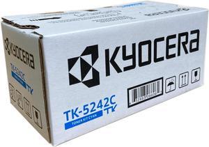 Kyocera 1T02R7CUS0 Model TK-5242C Cyan Toner Cartridge for Ecosys P5026cdw/M5526cdw, Genuine Kyocera, Up To 3000 Pages