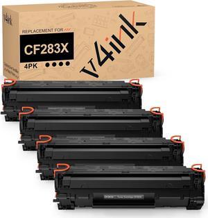 v4ink 4 Packs Compatible CF283X Toner Cartridge Replacement  83X 83A CRG-137 for use in HP Laserjet Pro M201 M201dw M201n MFP M225 M225dn M225dw M225rdn Series Printer