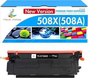 508X 508A M553 Black Toner: Cartridges High Yield Compatible Replacement  508X 508A CF360X CF360A Black New Version for Enterprise M553N M553X M553dn M577 Printer Ink (1-Pack)
