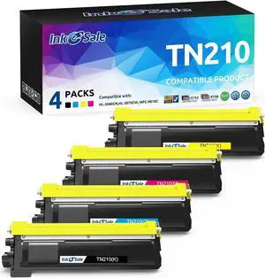 Ink E-Sale Compatible Toner Cartridge Replacement for Brother TN210 (KCMY, 4-Pack), for use with Brother HL-3040CN HL-3045CN HL-3070CW HL-3075CW MFC-9010CN MFC-9120CN MFC-9125CN MFC-9320CW Printer