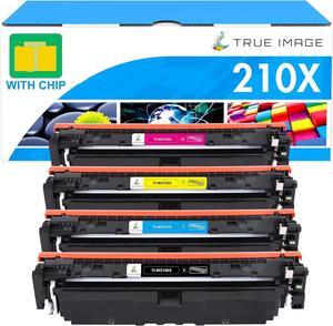 TRUE IMAGE Compatible Toner Cartridge Replacement  210X Toner Cartridges 4 Pack 210A 210  Color Pro MFP 4301fdw 4301fdn Pro 4201dw 4201dn Series Printer W2100X W2100A High Yield Ink