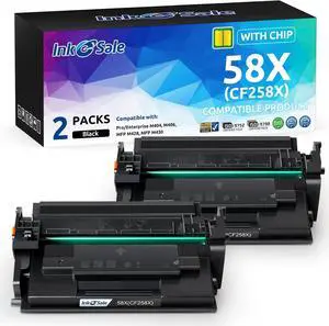 58X CF258X Toner Cartridge [with Chip] Compatible Replacement for 58A CF258A Toner Cartridge HP M404n M404dn M404dw MFP M428dw M428fdn M428fdw M406dn M430f Printer (Indicate Ink Level), 2 Black