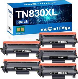 myCartridge TN830XL TN830 5PK for Brother Toner DCP-L2640DW Compatible Replacement for Brother TN830 XL TN-830 TN-830XL Toner for Brother Printer HL-L2460DW MFC-L2820DW