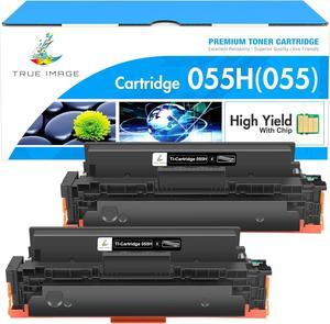 TRUE IMAGE Compatible 055H 055 Black Toner Cartridge Replacement for Canon 055H 055 Toner for Canon Color ImageCLASS MF743Cdw MF741Cdw MF746Cdw MF745Cdw LBP664Cdw Printer Ink (Black, 2-Pack)