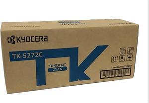 Kyocera 1T02TVCUS0 Model TK-5272C Cyan Toner Kit for use ECOSYS M6235cidn, M6630cidn, M6635cidn and P6230cdn A4 Multifunctional Printers; Up to 6000 Pages Yield at 5% Coverage