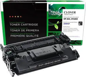 Clover Remanufactured Toner Cartridge Replacement  CF226X (HP 26X) | Black | High Yield