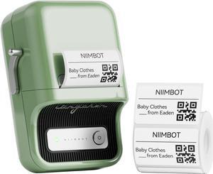 NIIMBOT B21 Label Maker, 2 Inch Portable Thermal Label Printer, Label Maker Machine with Tape, Compatible with Android, iOS & PC,Labeling for Home Storage Office and Small Business,Green