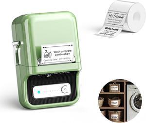 NIIMBOT Label Printer B21 Label Maker Machine with 2Rolls White Tape, 2 Inch Portable Inkless Label Printer for Small Business, Address, Logo, Clothing, Mailing, Candles, Jewelry, Label Maker for Gift