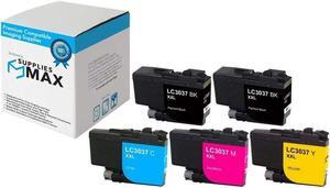 Compatible Replacement for Brother HL-6000/MFC-J5845/J5945/J6545/J6945DW Super High Yield Inkjet Combo Pack (2-BK/1-C/M/Y) (LC-3037-2BK1CMY)