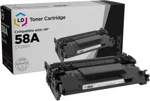 LD Products Compatible Toner Cartridge Replacement / Compatible with HP 58A / CF258A (Black, with CHIP) for Laserjet Pro M404dn, M404dw, M404n, MFP M428fdn, MFP M428fdw New Working CHIP Installed