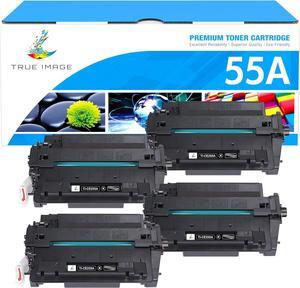 55A P3015 Toner Cartridge Black: CE255A 4-Pack Compatible Replacement  55A CE255A 55X CE255X P3015 P3015dn P3015x Pro 500 MFP M521dn M521dw M521 M525 Printer Ink