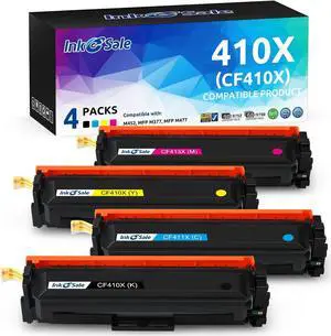 INK E-SALE Remanufactured CF410X Toner Replacement  410X CF410X CF411X CF412X CF413X High Yield 4-Pack Color Set  Pro M452dn M452dw M452nw MFP M477fdw M477fnw M477fdn M377dw Printer