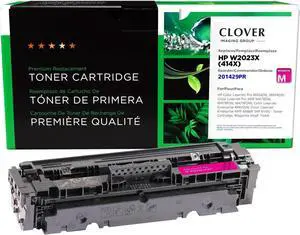 Clover Remanufactured High Yield Toner Cartridge (Reused OEM Chip) Replacement for HP 414X (W2023X) | Magenta