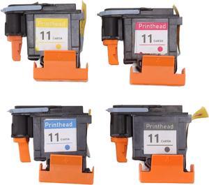 Sorandy 4 PCS Printhead, Printer Print Head Black Cyan Yellow Printhead Replacement, Compatible with Hp 100 110 111 500 510 800 813 850 Replacement Accessories