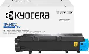 KYOCERA TK-5417C Cyan Genuine Toner Cartridge, Works TASKalfa MA4500ci / PA4500ci Laser Printers (1T02Z7CUS0)