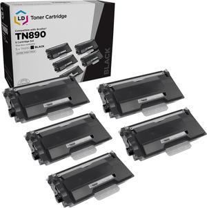 LD Products Toner Cartridge Replacement for Brother TN890 Ultra High Yield (Black, 5-Pack) Compatible with HL-L6400DW HL-L6400DWG HL-L6400DWT MFC-L6900DW MFC-L6900DWG