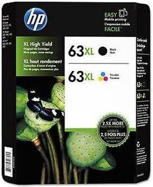 HHB Original 63XL Inkjet Cartridge - Black & Tri-Color Combo Pack, High Yield
