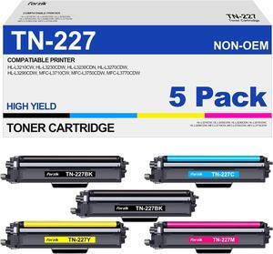 TN 227 Toner Cartridge Replacement for Brother TN227 TN223 Toner Compatible for MFC-L3770CDW MFC-L3750CDW MFC-L3710CW HL-L3210CW Printer TN-227 2 Black Replacement Toner for Brother TN 227 TN223 Toner