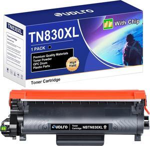 TN830XL Toner Cartridge for Brother Printer - (with Chip) Replacement for Brother TN830 TN-830 TN830XL to use with HL-L2460DW DCP-L2640DW HL-L2405W HL-L2400D HL-L2480DW MFC-L2820DW Printer (1 Black)