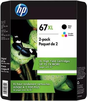 HBB Original 67Xl Inkjet Cartridge - Black & Tri-Color Combo Pack, High Yield