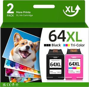 64XL Ink Cartridge  Ink 64  64 Cartridges Black/Color Combo Pack Fit for Envy Photo 7855 7858 7100 7155 7120 6252 7800 7158 Envy Inspire 7950e 7955e Tango Series Printer