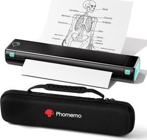 Phomemo Portable Thermal Printer - [Upgrade] Portable Printer Wireless for Travel Compatible with iOS and Android & Laptop,Bluetooth Printer supports 8.5" X 11" Letter Thermal Paper, Printer with Case