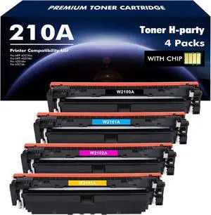 210A Toner Cartridges 4 Pack: 210X Compatible  210A 210 Toner Cartridges Set Color Laserjet Pro MFP 4301fdw 4301fdn Pro 4201dw 4201dn Series Printer W2100A W2100X High Yield Ink (with Chip)