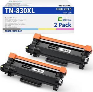 TN830XL Black Toner Cartridge Replacement for Brother TN830 XL TN-830XL Toner Cartridge Work for Brother DCP-L2640DW HL-L2400D HL-L2405W HL-L2480DW HL-L2460DW MFC-L2820DW Printers (2-Black)