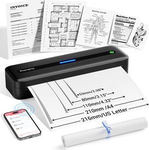 Phomemo Portable Printers Wireless for Travel, M832 Bluetooth Thermal Printer, Inkless Mobile Printer Support 8.5'' x 11'' & A4 Thermal Paper, Compatible with iPhone Android Laptop for Office Car Home