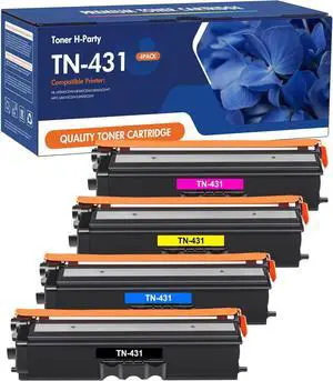 TN431 TN-431 Toner Cartridge 4-Pack Compatible Replacement for Brother TN431 TN 431 TN-431 TN431BK TN431C TN431M TN431Y for HL-L8360CDW MFC-L8900CDW HL-L8260CDW MFC-L8610CDW HL-L8360CDWT Printer