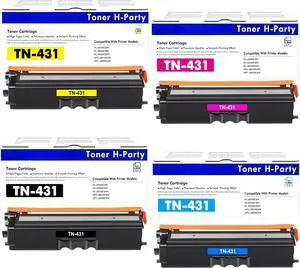 TN-431 TN431 4-Color Toner Cartridge Set 4 Pack Compatible for Brother TN431 TN 431 TN-431 MFC-L8900CDW Toner Cartridges for Brother MFC-L8900CDW HL-L8360CDW HL-L8260CDW HL-L8360CDWT Printer Ink