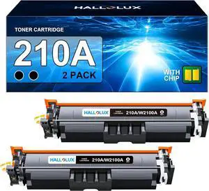 210A Black Toner Cartridge 2 Pack Replacement  210A 210X W2100A W2100X (with CHIP) Compatible with Color Laser MFP 4301fdw 4301fdn Pro 4201dw 4201dn Series Printer Toner (2-Black)