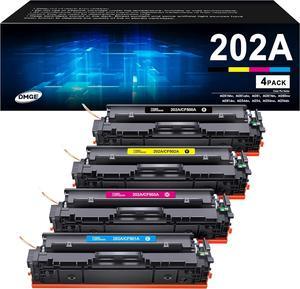 202A Toner Cartridges 4 Pack - Compatible Replacement  202A Toner Cartridges, MFP M281cdw Toner Cartridges  Color Laserjet Pro MFP M281fdw M281cdw M281fdn M254dw M254dn Printer | CF500A