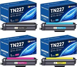 TN227 TN-227BK/C/M/Y High Yield Toner Cartridge 4 Pack Replacement for Brother TN227 TN-227 MFC-L3770CDW MFC-L3750CDW HL-L3290CDW Printer