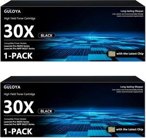 30X CF230X Black Toner Cartridge High Yield 2-Pack with Chip: 30X Toner Cartridge Replacement 30X CF230X Black Toner Cartridge Works with Laser Pro M203 Series, Pro MFP M227fdn, M227fdw Printer
