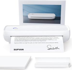 SUPVAN T200M Portable Printer Wireless for Travel, Bluetooth Inkless Printer with 300 DPI, Prints 400 Pages per Charge, Supports 8.5" X 11" US Letter, Compatible with iPhone, Android & Laptop