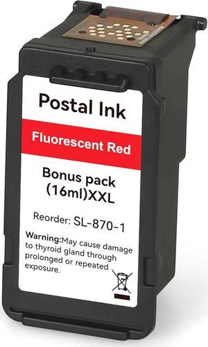 High Capacity SL-870-1 XXL Red Ink Cartridge Compatible SL870-1 SL8701 XXL Fluorescent Red Ink Replacement for The PB New SendPro Mailstation Postage Meter (CSD1) Machine (1pack)(16ml)