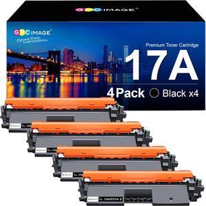 GPC Image Compatible Toner Cartridge Replacement  17A CF217A Black Toner Cartridge Compatible with Laserjet Pro M102a M102w Pro MFP M130nw M130a M130fn M130fw Series Printer, 4 Pack (Black)