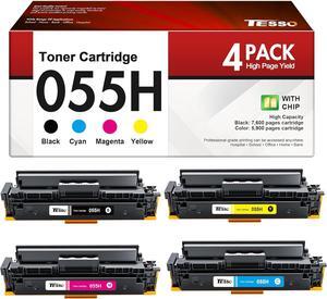 055H High Capacity 055 Toner Cartridge Set Compatible for Canon 055 Canon 055h Toner Cartridge Set Work with Canon MF743Cdw Color ImageCLASS MF741Cdw LBP664Cdw MF745Cdw Printer 4 Pack