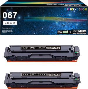067 Black Toner Cartridge 2 Pack LBP632CDW Replacement for Canon 067 Black Color ImageCLASS MF656CDW MF654CDW MF653Cdw MF651CW LBP631CW LBP633CDW Printer Ink