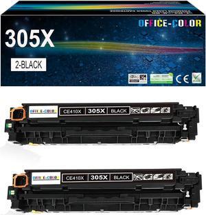 305A 305X Black High-Capacity CE410X Toner Cartridge Replacement  Laserjet Pro 400 Color M451dn M451nw M451dw MFP M475dw M475dn Pro 300 M375nw (2 Pack)