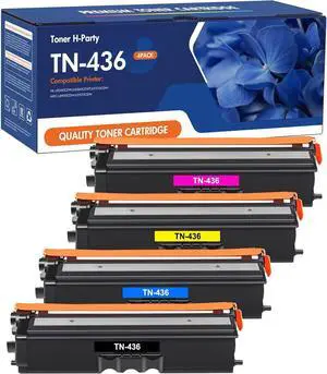TN436 TN-436 Toner 4-Pack Compatible Replacement for Brother TN436BK TN436C TN436M TN436Y HL-L8360 HL-L8360 HL-L9310 MFC-L8900 MFC-L9570 Printer