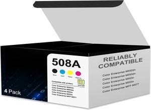 508A Toner Cartridge Set 4-Pack | Compatible Replacement for 508X CF360A CF361A CF362A CF363A New Version for Enterprise M533 M553N M553X M553dn M552 MFP M577 Printer (Black Cyan Yellow Magenta)