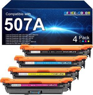 507A Toner Cartridges Set Works with HP Laserjet Enterprise 500 Color M551,Laserjet Enterprise 500 Color MFP M575,Laserjet Pro 500 Color MFP M570 Series (Black,Cyan,Magenta,Yellow 4 Pack)