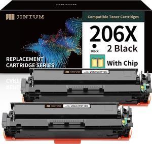 206X (with CHIP) Black Compatible Toner Cartridges Replacement  206A 206X Black Toner Cartridges Set  Pro MFP M283fdw M283cdw M283fdn M282nw M255dw M255nw Printers ( 2-Pack )