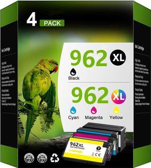 962XL Ink Cartridges Latest Version Combo Pack, High-Yield, Replacement  962, Work for OfficeJet Pro 9010 9015 9020 9018 9025 9018 9019 9012 Printers (Black, Cyan, Magenta, Yellow, 4 Pack)