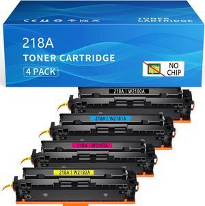 218A Toner Compatible  218 218X Toner Cartridges 4 Pack for Color Laserjet Pro 3201dw; Color Laserjet Pro MFP 3301cdw, 3301fdw, 3301sdw Printer No Chip