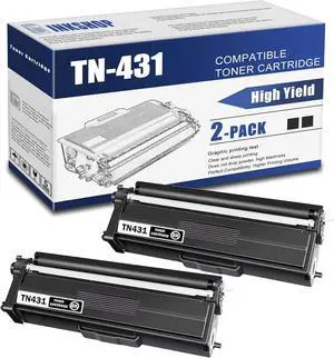 Ennovor TN431BK TN-431BK Compatible TN431 TN-431 Black Toner Cartridge Replacement for Brother TN-431 HL-L8360CDW MFC-L8610CDW Toner (2 Pack).
